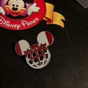 Disney Parks Mickey Mouse Canadian flag Globe Pin